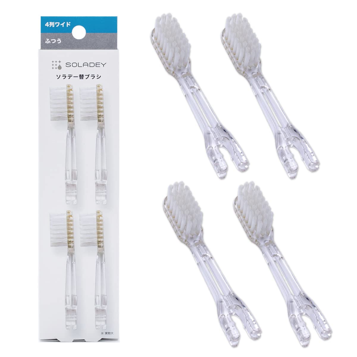 Replacement Brush Heads Refill, 4 Count -4 Row Medium Bristle