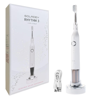 Soladey Rhythm3, Ionic Power Electric Toothbrush, Pure White