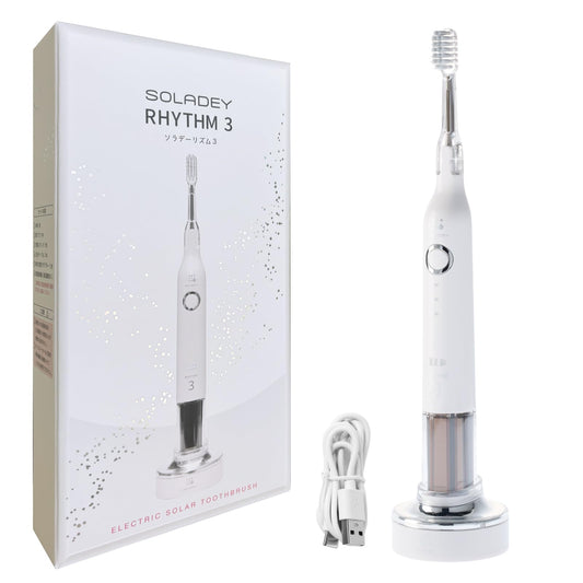 Soladey Rhythm3, Ionic Power Electric Toothbrush, Pure White