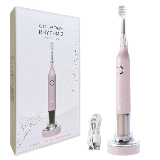 Soladey Rhythm3, Ionic Power Electric Toothbrush, Pink Beige