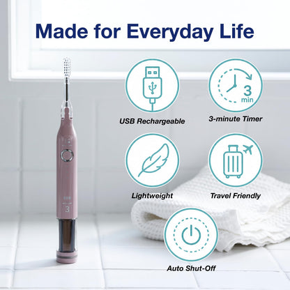 Soladey Rhythm3, Ionic Power Electric Toothbrush, Piano Black